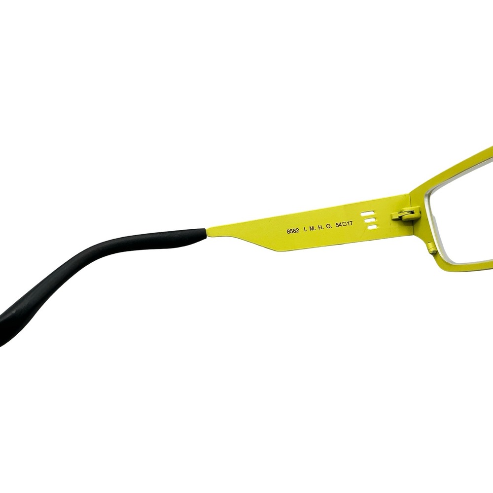 Bevel Huli 8582 Eyeglasses Black Neon Yellow Rectangular Frames Japan 54-17 - Picture 4 of 5